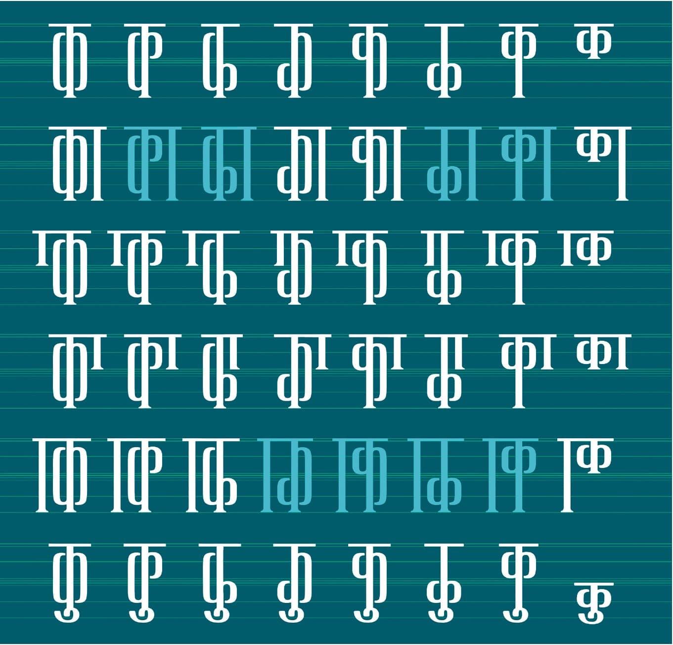 Forty states of one letter